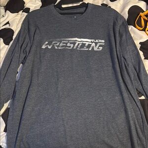 Gray Long Sleeve Wrestling Tee